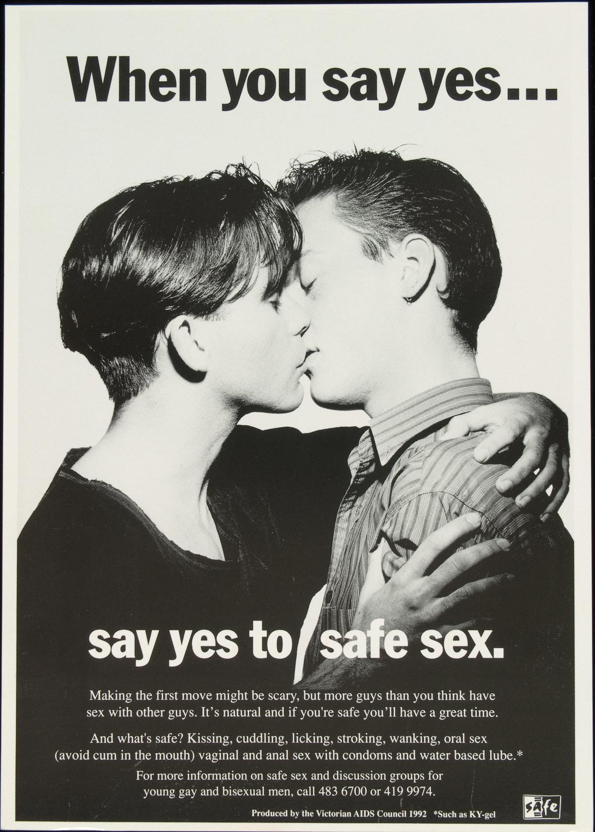 When You Say Yes Say Yes To Safe Sex Aids Education Posters 8948