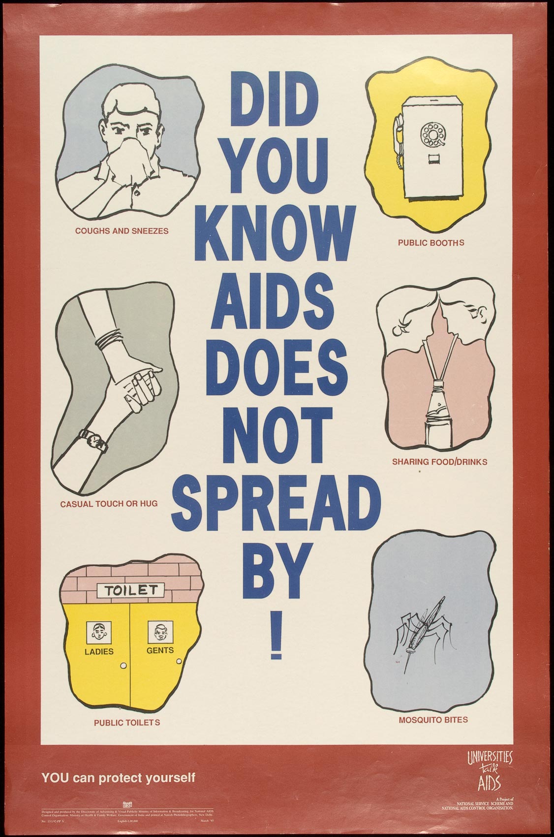 Did You Know AIDS Does Not Spread By AIDS Education Posters