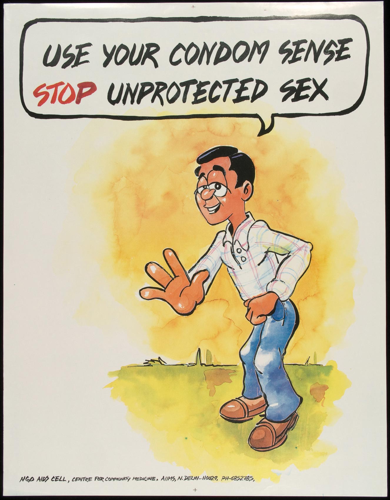 Use Your Condom Sense Stop Unprotected Sex Aids Education Posters 6204